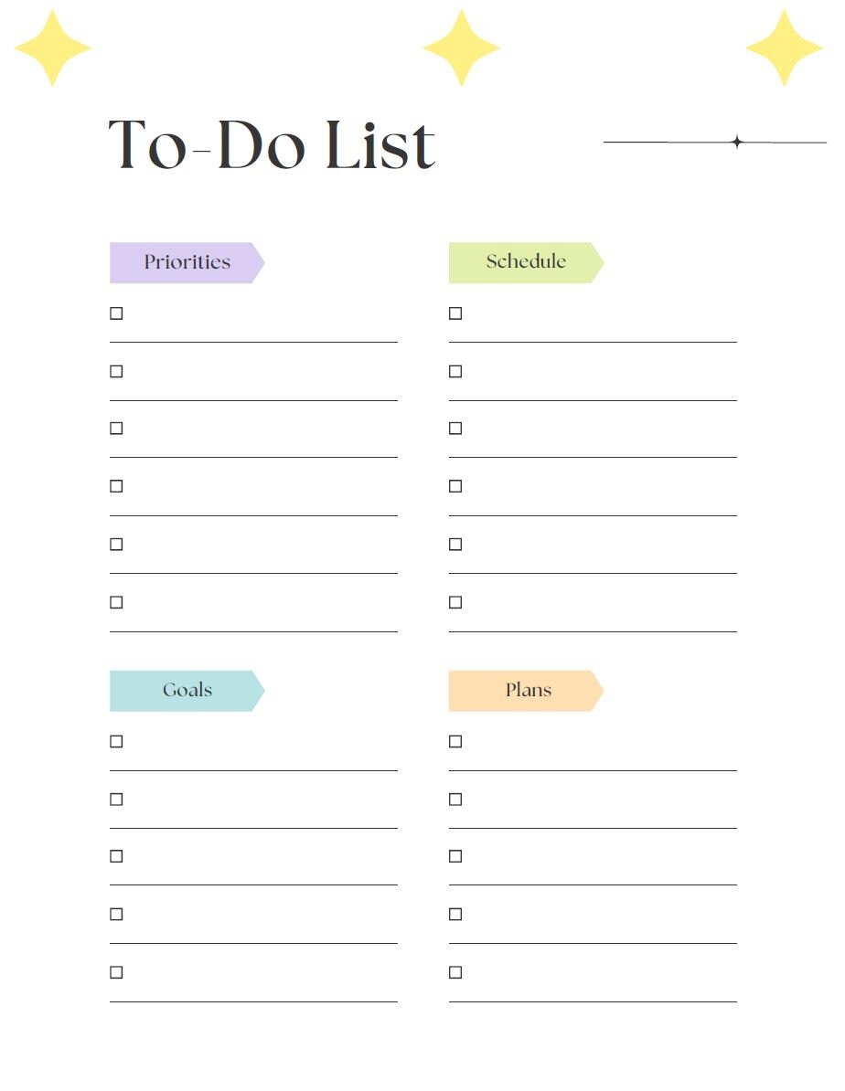 Blank to Do List PDF Printable A4/A5 - Etsy