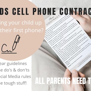 Sjabloon mobiele telefoon voor kinderen: de regels voor de eerste telefoon personaliseren en bewerken (digitale download)