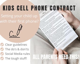 Baby Handy-Vertragsvorlage: Ersttelefonie-Regeln personalisieren und bearbeiten (Digitaler Download)