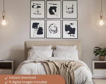 Abstrakte Kunst Drucke: Minimalistisches Design als digitaler Download