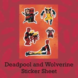 Deadpool and Wolverine Sticker Sheet