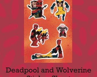 デッドプールとウルヴァリンのステッカーシート