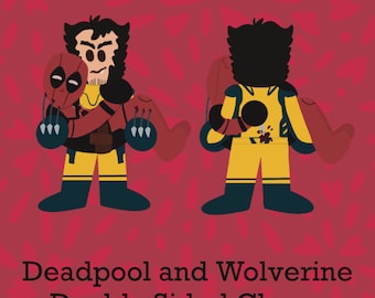 Dije acrílico de Deadpool y Wolverine