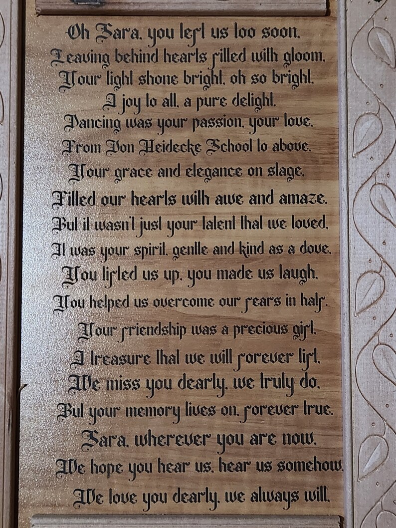 Sandness Lettering Create Lasting Memories With Custom Wood Grain Laser Engraved Photos ...