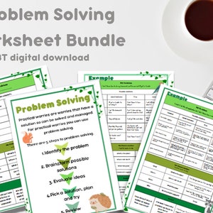 CBT worksheet- Problem solving. Therapy worksheet, Psychology resources digital download
