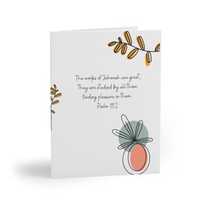 Best Life Ever Cartões comemorativos Boho das Testemunhas de Jeová (8, 16 e 24 unidades) com envelopes dedicatória batismo bíblia estudante pioneiro presente