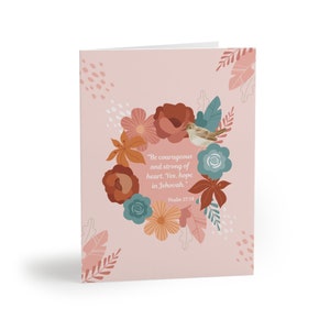 Be Courageous Greeting Cards (8, 16, 24 pcs) with envelopes Jehovah Witness Gift