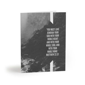Cartes de voeux Écriture Love Jéhovah (8, 16 et 24 pcs) avec enveloppes baptême dévouement pionnier ancien témoin cadeau