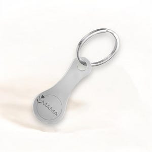 Einkaufswagenlöser | Schlüsselanhänger | Einkaufswagenchip Mama personalisiert | Edelstahl | Muttertag | Geschenk Mama