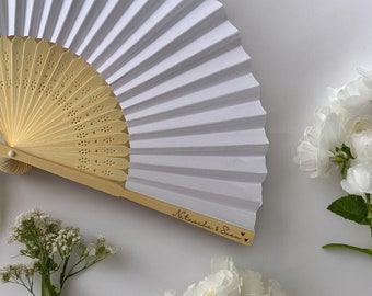 Personalisierter Fächer | Hochzeitsfächer | Detail für Gäste | Holzfächer | personalisiertes Geschenk | Boho Hochzeit | Sommerhochzeit