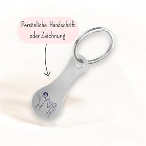 Einkaufswagenlöser | Schlüsselanhänger | Einkaufswagenchip mit Zeichnung | eigenes Design | personalisiert | Muttertag | Geschenk Mama Papa