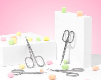 Russian Cuticle Nail Scissors – Professional Stainless Steel Manicure & Pedicure Tools for Precise Cuticle Trimming