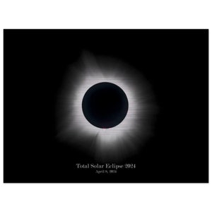 Arte de pared de metal, decoración de pared de metal, eclipse solar 2024 en totality metal wall decor, arte de pared de metal del eclipse solar 2024 listo para colgar.