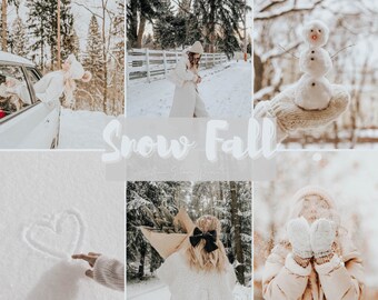 6 Snow Lightroom Presets for Mobile & Desktop, Winter Snow Presets, Christmas Presets, Blogger Preset, Winter Mobile Presets