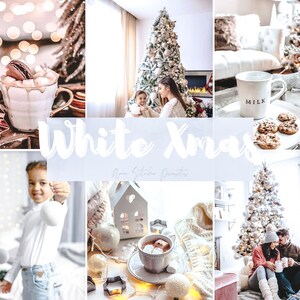6 White Christmas LIGHTROOM Presets, Mobile presets, Desktop preset, Winter Preset, Christmas Presets, Instagram,Blogger Preset, Snow preset