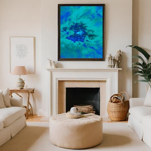 Wall art, Abstract image, blue. Modern style, universe. Downloadable artwork, Nebula canvas print, Orion galaxy photography, NEB_B_1