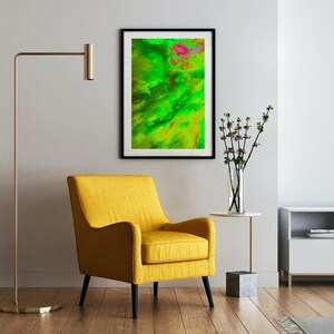 Wall art, Abstract image, green. Modern style, universe. Downloadable artwork, Nebula canvas print, Orion galaxy photography, NEB_V_G