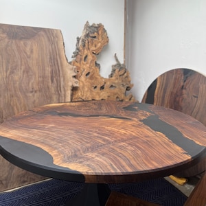 Claro Walnut Dining Room Table round