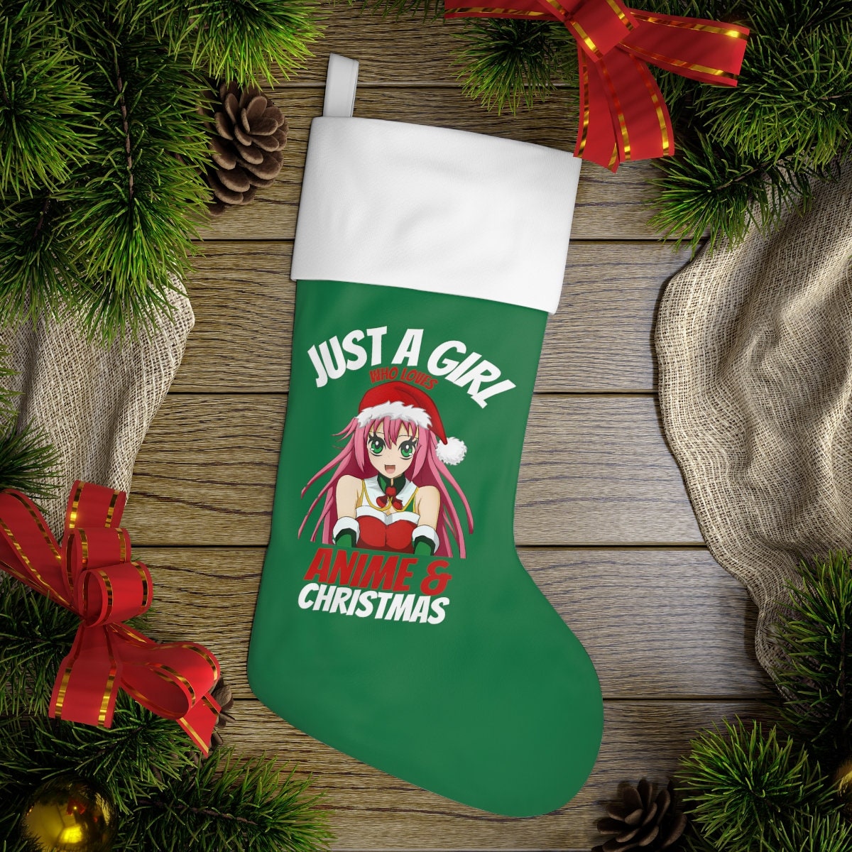 Holiday Stocking Cute Anime Girl Graphic for Christmas Kawaii - Etsy Canada Holiday Stocking Cute Anime Girl Graphic for Christmas Kawaii - Etsy Canada