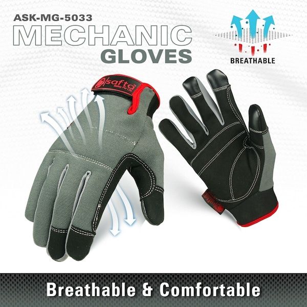 Mechanic Gloves, Working Gloves, Mechanix Gloves, High Quality Leather Breathable Protective Gear Excellent Grip Work Safety Glove