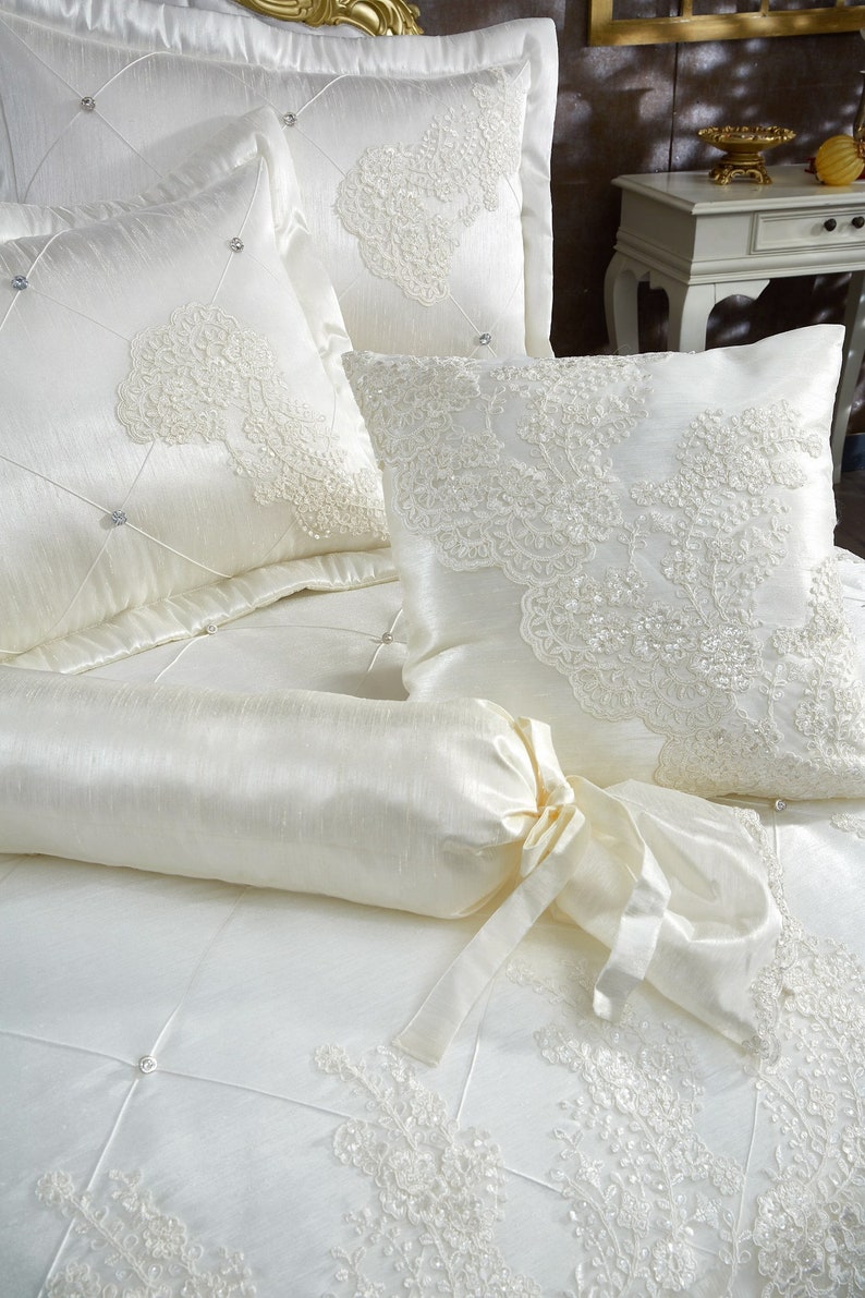 Luxury Lace Bedding Set 5 Pieces Modern New Bridal Set Perfect Etsy