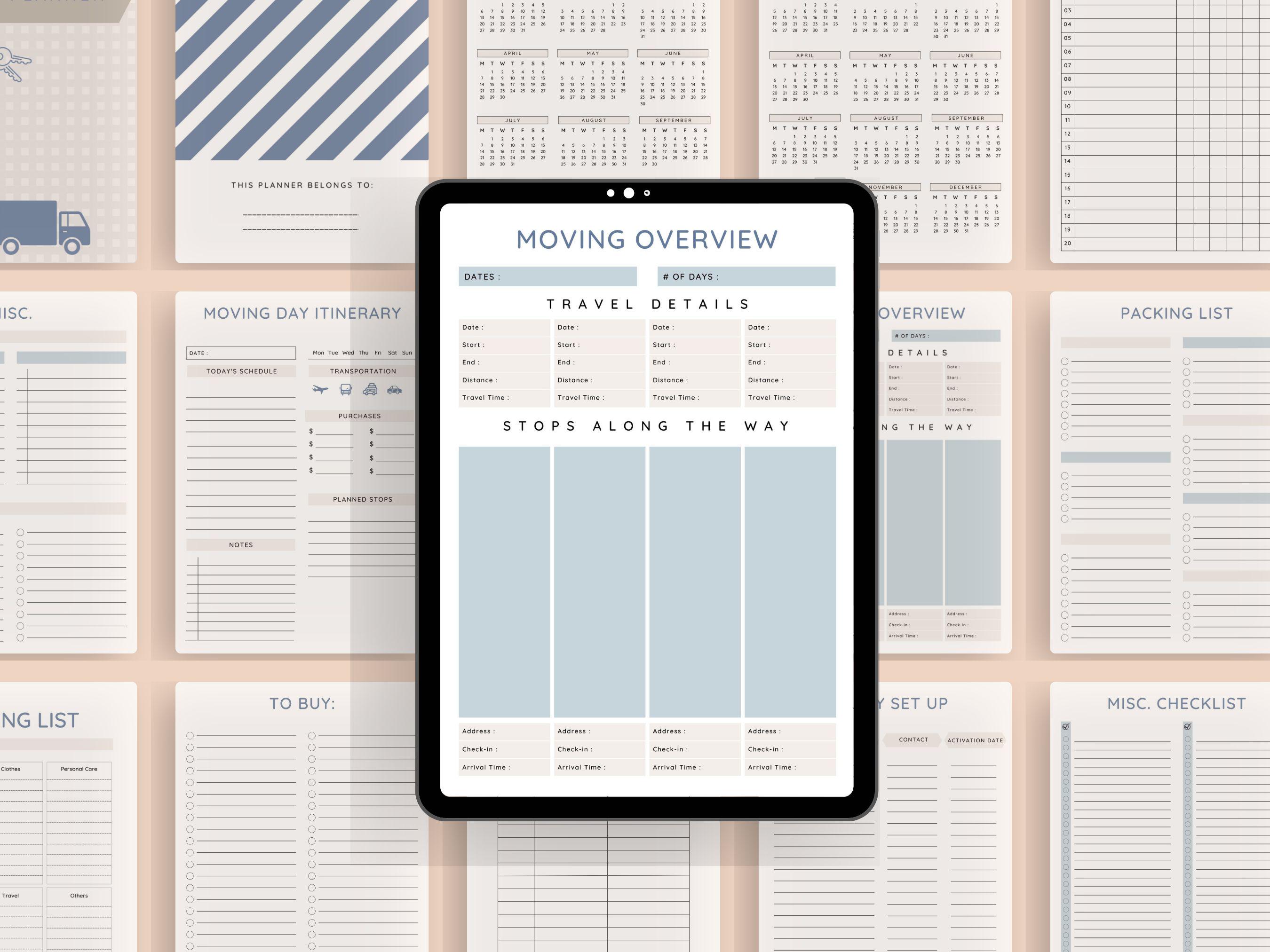 Moving Planner Printable | New Home Checklist (digital Download) - Etsy