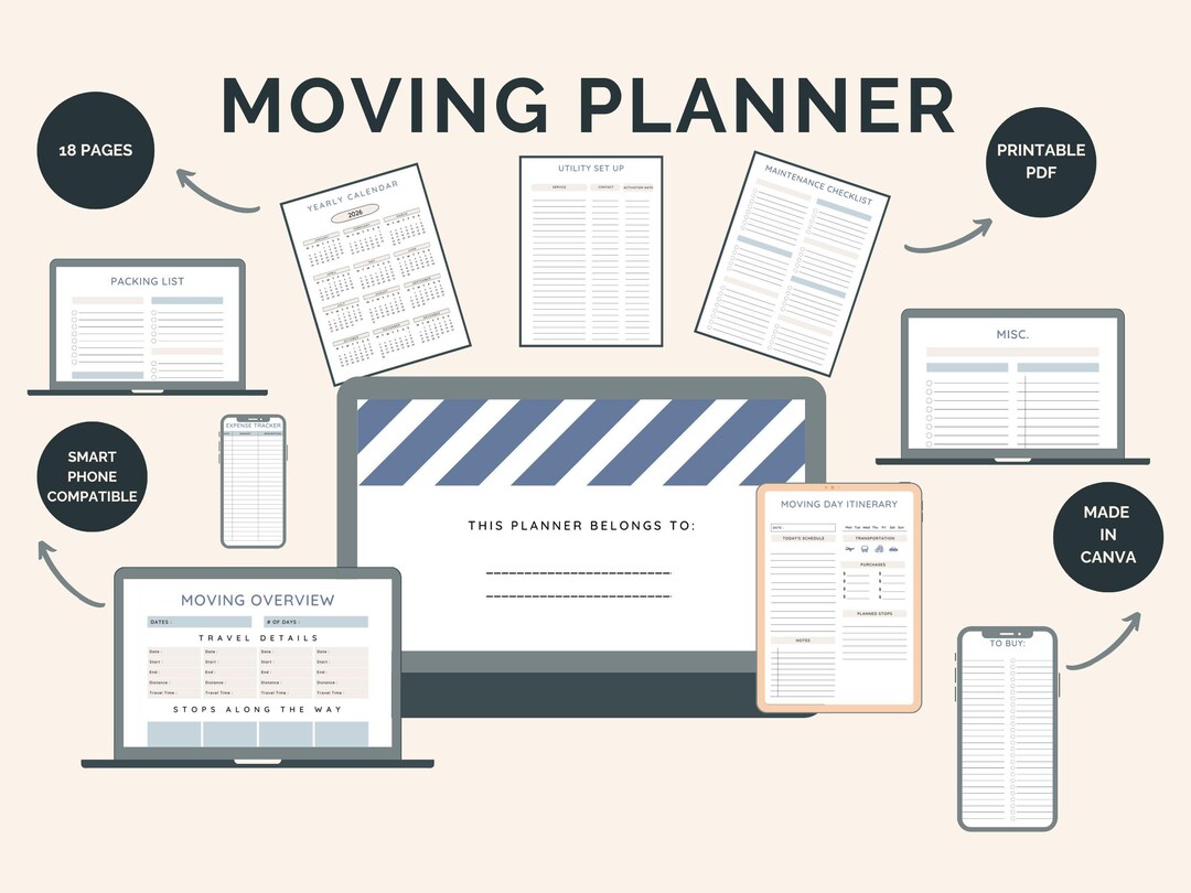 Moving Planner Printable | New Home Checklist (digital Download) - Etsy