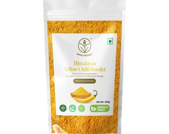 Shiva Organic Himalayan Yellow Chilli Powder 300g / Made In India / Superior Quality Herbs & Spices