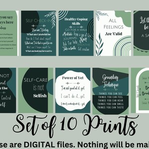 Therapist / Counselor / Psychologist Office Wall Art - Set of 10  DIGITAL Prints