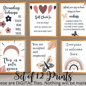 Therapist / School Counselor Office Wall Art Signs Bundle of - Etsy