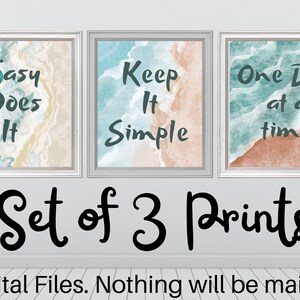 Therapist / School Counselor Office Wall Art Beach Bundle of 3 Prints