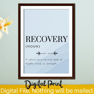 Therapist / School Counselor Office Wall Art Print - AA / Al-Anon Recovery