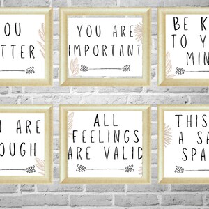 Bundle Digital/Printable Therapist Office Wall Art - 6 digital pack bundle