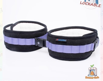 Lockable SoftHold Thigh Cuffs – Secure Positioning Without Pain - Midnight Rainbow