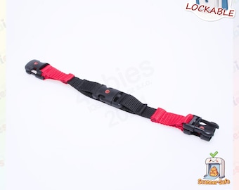 Lockable Upgrade for crotch cuffs - Midnight Rainbow
