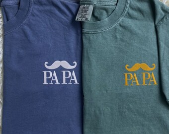 Papa Shirt, Custom Dad Embroidered T-shirt with Kids Names, Uncle Shirt, Grandpa Shirt, Best Dad Ever Shirt, Fathers Day Gift