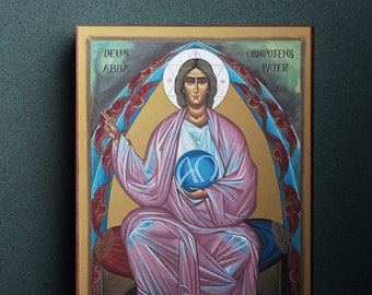 Ikona Miłosiernego Boga Ojca Lia Galdiolo, Deus Abba, Omnipotens Pater.