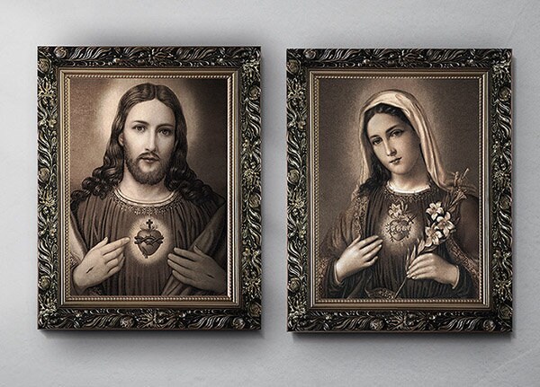 Sacred Heart of Jesus and Mary Immaculate Heart Digital - Etsy