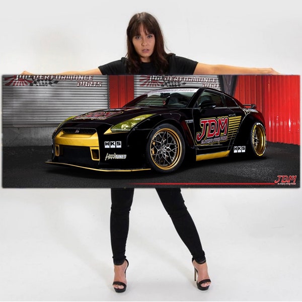 JDM Liberty Walk GTR Workshop Flag