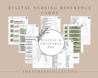 Nursing Reference Cards Etsy Australia