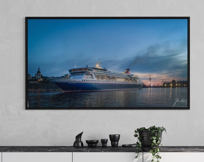 Cruiser in Stockholm, Sweden • Gift idea for the Stockholm travel and naval lover • Suitable for Home and Office decoration