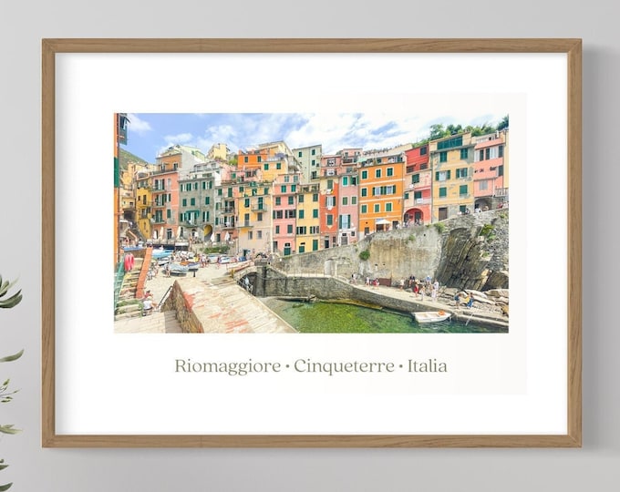 Riomaggiore photo • Cinqueterre • Italy • Italia • The perfect gift • Office and home decoration • Italian travel destination wall art
