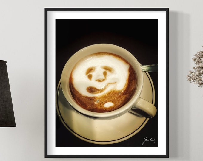 Cappuccino art • Latte art • Funny coffee art photo • Perfect conversation starter for home and office!