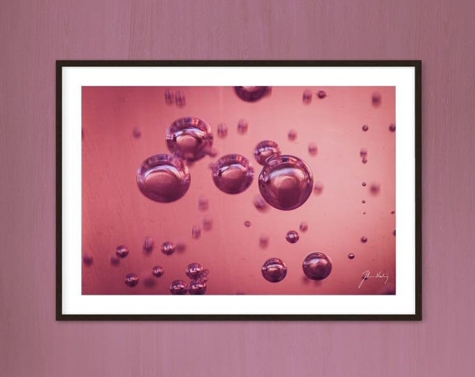 BIG Pink Prosecco Bubbles • Party • Fun • Pink • Wall art • Fine art • Photography • Print • Poster • Digital • lmage