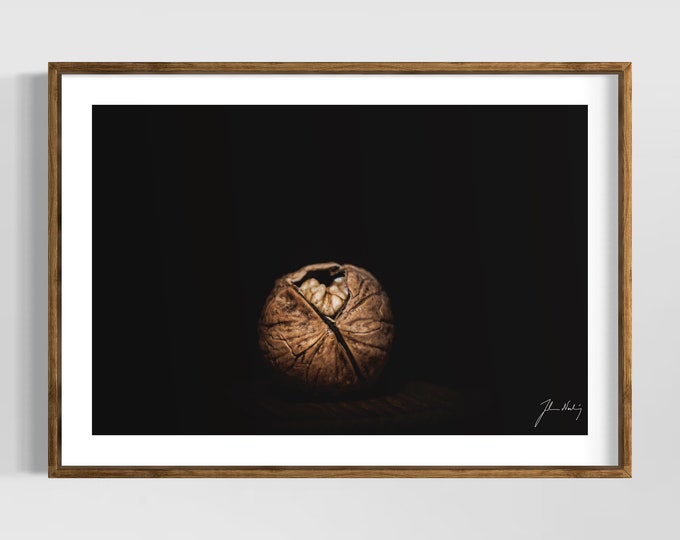Walnut • minimalistic fine art photograph • Gift ideas for all occasions • Wall art for all rooms • Home and office decoration