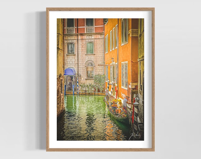 Gondola ride in Venice, Italy • Photo from Italy • Italian city photographic art • Gift idea for home and office