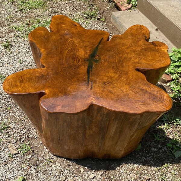Tree Trunk Table Etsy