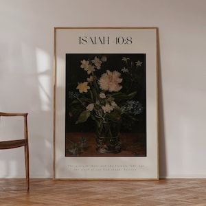 Vintage art | Isaiah 40 | Printed and Shipped | Modern Scripture Decor | Bible Verse Prints | Christian Home Decor | Christian Faith Poster