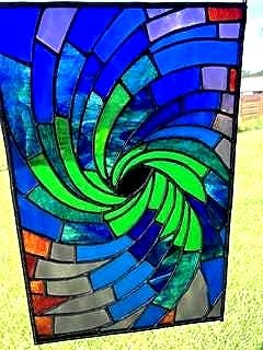 Stained Glass Blues and Greens - Etsy