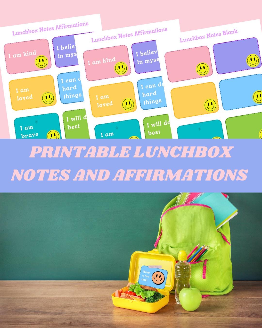 Printable Lunch Box Notes | Instant Download | Encouragement Cards for ...